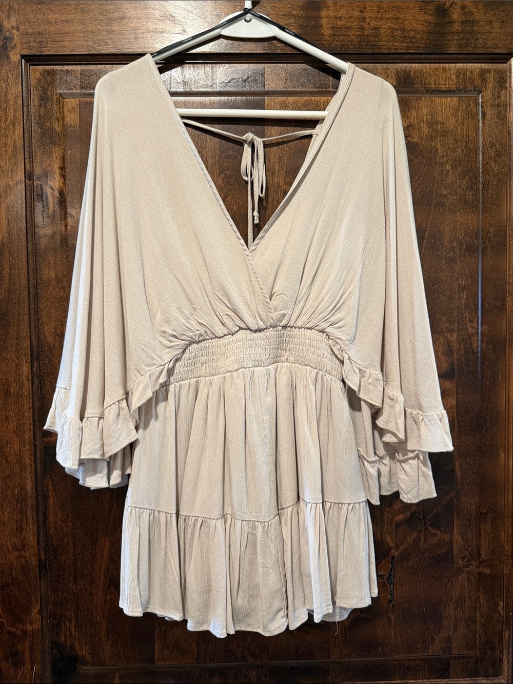 Forever 21 Light Beige V-Neck Romper